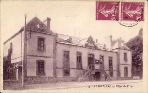 Ak Merdrignac Côtes-d’Armor, Rathaus