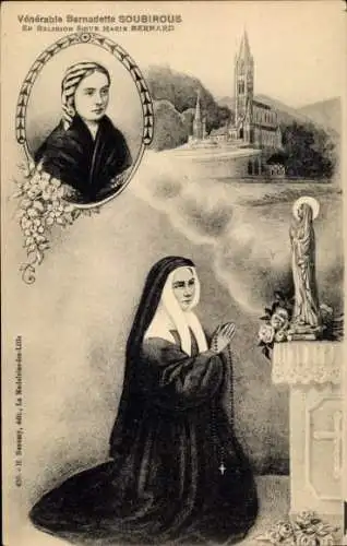 Ak Oostacker Lourdes Ostflandern, Venerable Bernadette Soubirous, Nonne