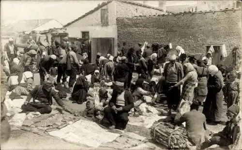 Foto Ak Prilep Mazedonien, Straßenhändler