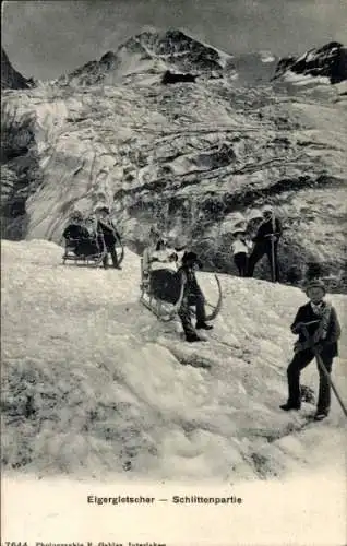 Ak Kanton Bern, Schlittenpartie auf dem Eigergletscher