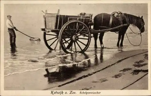 Ak Katwijk aan Zee Südholland Niederlande, Schelpenvisscher