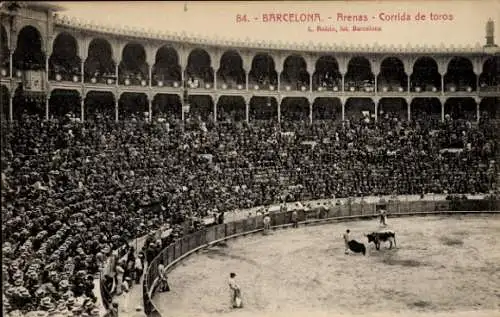 Ak Barcelona Katalonien Spanien, Stierkampf-Arena