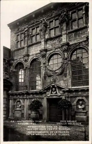 Ak Antwerpen Flandern, Vieille Belgique, Reproduction de la Facade