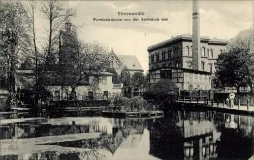 Ak Eberswalde in der Mark, Forstakademie, Blick von der Schwärze