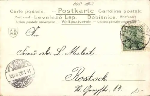 Präge Passepartout Ak Eberswalde in der Mark, Katholische Kirche, Schwärze