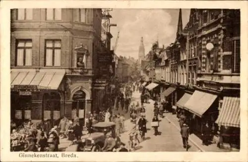 Ak Breda Nordbrabant Niederlande, Ginnekenstraat