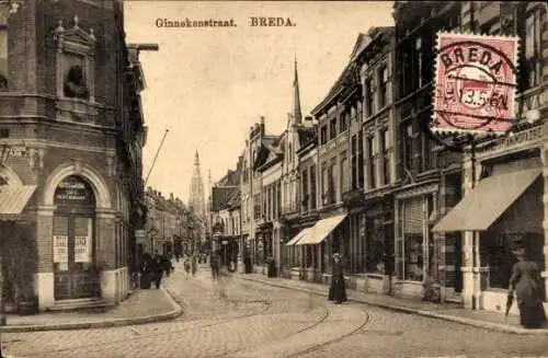 Ak Breda Nordbrabant Niederlande, Ginnekenstraat