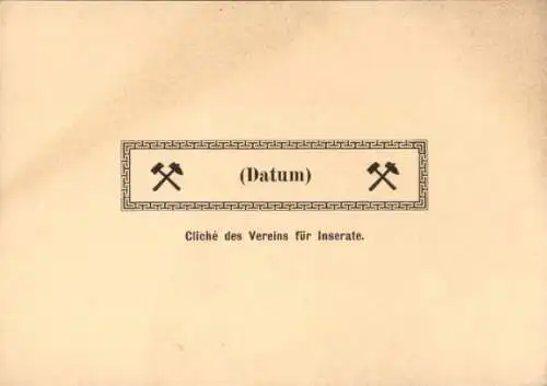 Ak Zwickau in Sachsen, Mitgliedskarte des Bergoffizianten Vereins