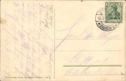 Ak Zwickau in Sachsen, Gesamtansicht, Flugzeuge, Flugpioniere