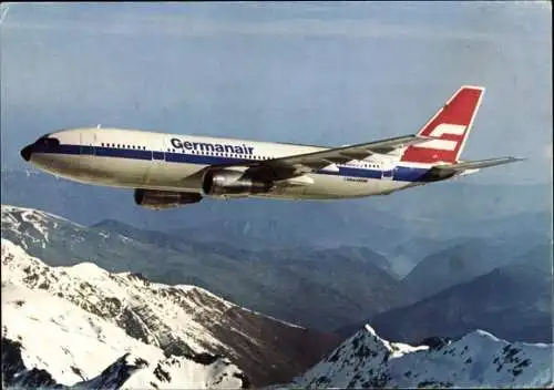 Ak Deutsches Passagierflugzeug Bavaria Germanair, Airbus A 300 B4