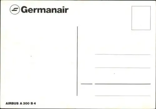 Ak Deutsches Passagierflugzeug Bavaria Germanair, Airbus A 300 B4