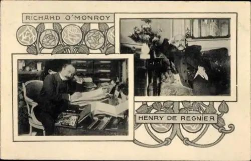 Jugendstil Ak Richard O'Monroy, Henry de Regnier, Schriftsteller, Les Annales Politiques et Lit.