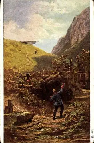 Künstler Ak Spitzweg, C., Der Urlauber