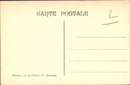 Ak CNM Dampfer Mansoura im HAfen, Bugansicht