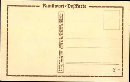 Künstler Ak Menzel, Adolph von, Adler mit Szepter und Krone