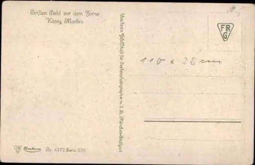 Künstler Ak Georg Mühlberg, Tristan Sage, König Markes