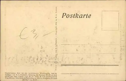Scherenschnitt Ak Diefenbach, Per aspera ad astra, Teilbild 31