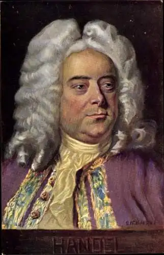 Künstler Ak Eichhorn, Deutsch britischer Komponist Georg Friedrich Händel