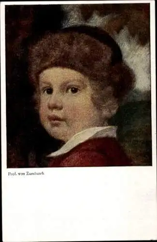 Künstler Ak von Zumbusch, Ludwig, Kinderportrait