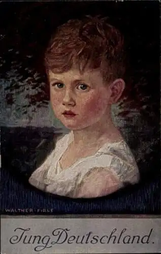 Künstler Ak Firle, Walther, Jung Deutschland, Kinderportrait