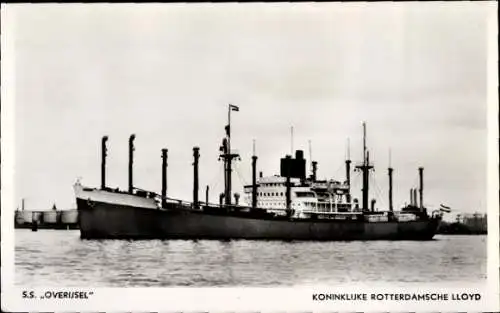 Ak Koninklijke Rotterdamsche Lloyd, KRL, Frachtschiff SS Overijsel