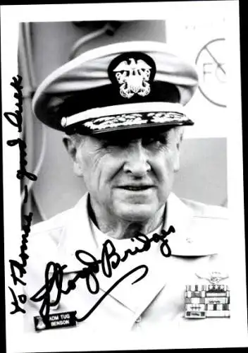 Foto Schauspieler Lloyd Bridges, Portrait, Autogramm