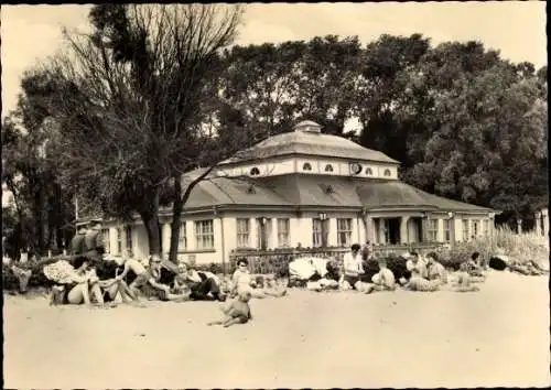 Ak Ueckermünde in Vorpommern, HO-Gaststätte im Strandbad