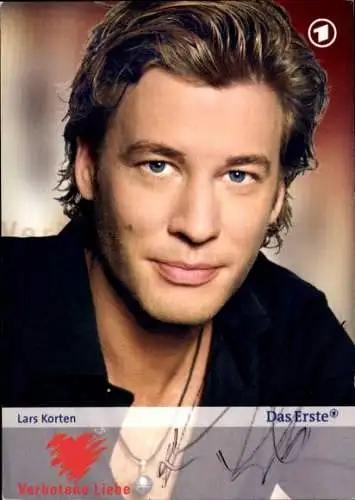 Ak Schauspieler Lars Korten, Portrait, Verbotene Liebe, Autogramm