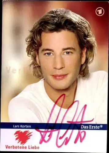 Ak Schauspieler Lars Korten, Portrait, Verbotene Liebe, Autogramm