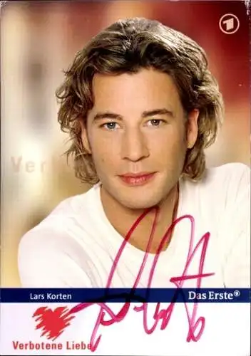 Ak Schauspieler Lars Korten, Portrait, Verbotene Liebe, Autogramm