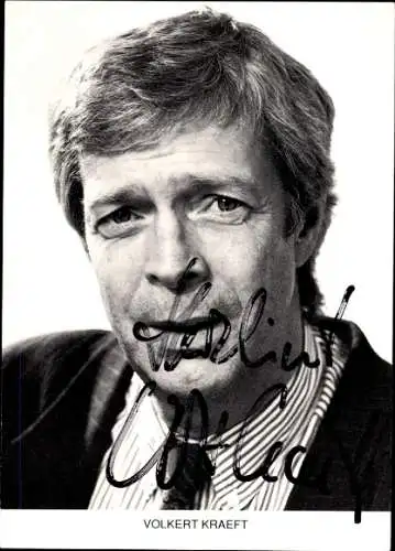 Ak Schauspieler Volkert Kraeft, Portrait, Autogramm