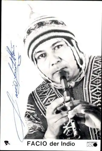 Ak Schauspieler und Musiker Facio Santillan, Portrait, Autogramm