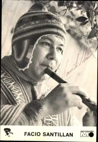 Ak Schauspieler und Musiker Facio Santillan, Portrait, Autogramm