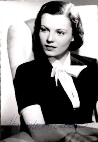 Ak Schauspielerin und Sängerin Hilde Krahl, Portrait, Autogramm