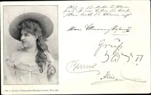 Ak Schauspielerin Ottmann, Portrait