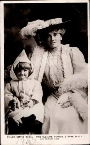 Ak Schauspielerin Ellaline Terris, Portrait, Baby Betty