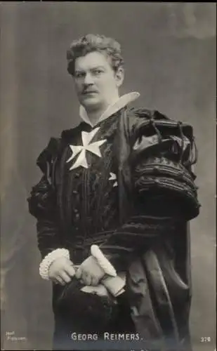 Ak Schauspieler Georg Reimers, Portrait