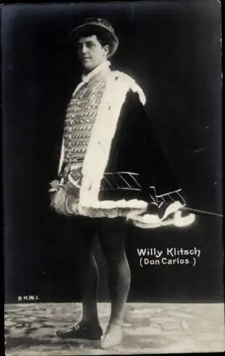 Ak Schauspieler Willy Klitsch, Portrait, als Don Carlos