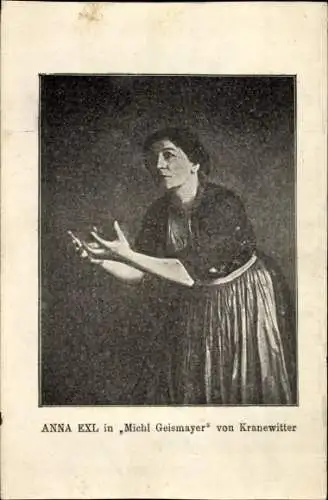 Ak Schauspielerin Anna Exl, Portrait, in Michl Geismayer
