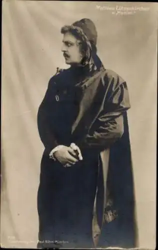 Ak Schauspieler Mathieu Lützenkirchen, Portrait, als Hamlet