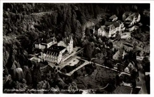 Ak Stolberg im Harz, Fliegeraufnahme, Kyffhäuser Hotel Fürst