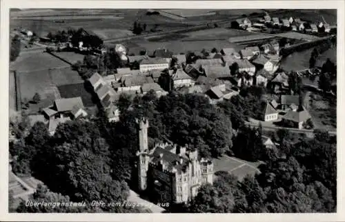 Ak Oberlangenstadt Küps im Frankenwald Bayern, Fliegeraufnahme, Panorama vom Ort