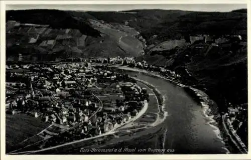 Ak Cues-Bernkastel an der Mosel, Fliegeraufnahme