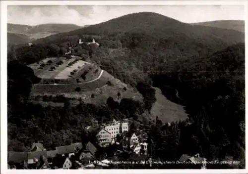 Ak Jugenheim an der Bergstraße Hessen, Fliegeraufnahme, Erholungsheim Deutsche Bank