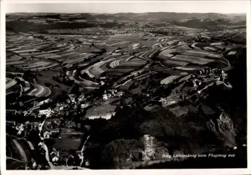 Ak Thallichtenberg in der Pfalz, Burg Lichtenberg, Fliegeraufnahme