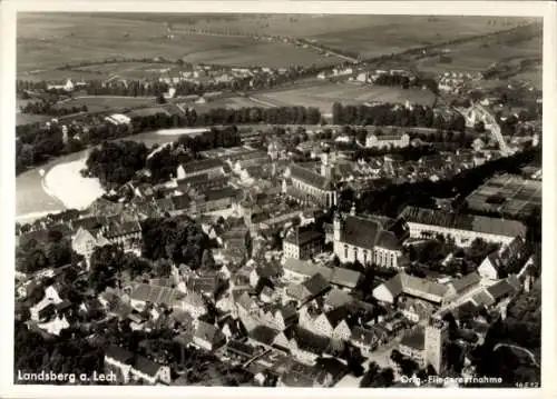 Ak Landsberg am Lech Oberbayern, Fliegeraufnahme