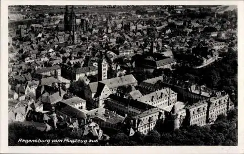 Ak Regensburg an der Donau Oberpfalz, Fliegeraufnahme