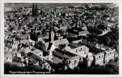 Ak Regensburg an der Donau Oberpfalz, Fliegeraufnahme