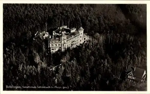 Ak Böblingen in Württemberg, Fliegeraufnahme, Sanatorium Schönbuch