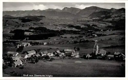 Ak Oberreute im Allgäu Schwaben, Fliegeraufnahme